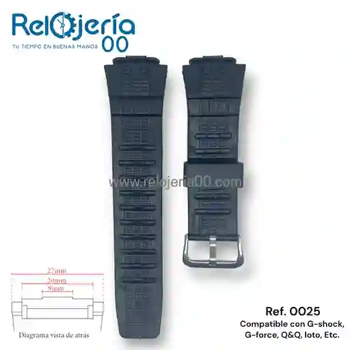 Pulso Compatible Con G-shock, G-force, Q&q, Loto | Ref. 0025