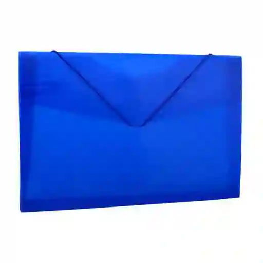 Carpeta Plástica Fuelle Klipp Azul Oficio