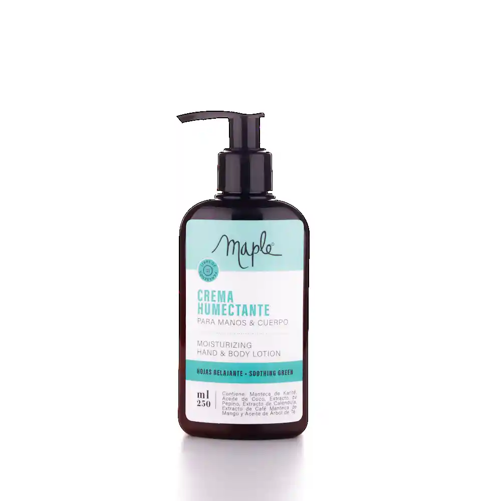 Crema Humectante Para Manos Y Cuerpo Hojas Relajantes 250ml