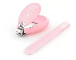 Corta Uñas Para Bebe + Lima Rosa