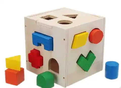 Didactico Cubo De Madera Para Encajar