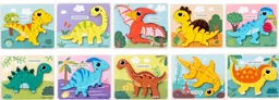 Didactico Rompecabezas Dinosaurio Pequeño X6 Pzas