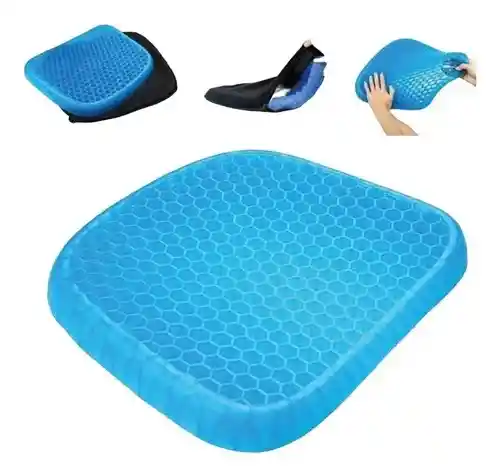 Cojín Almohada Gel Silla Asiento Descanso Flexible Funda