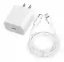 Cargador Iphone 25w Tipo Original + Cable Carga Rapida 25w Tipo Original