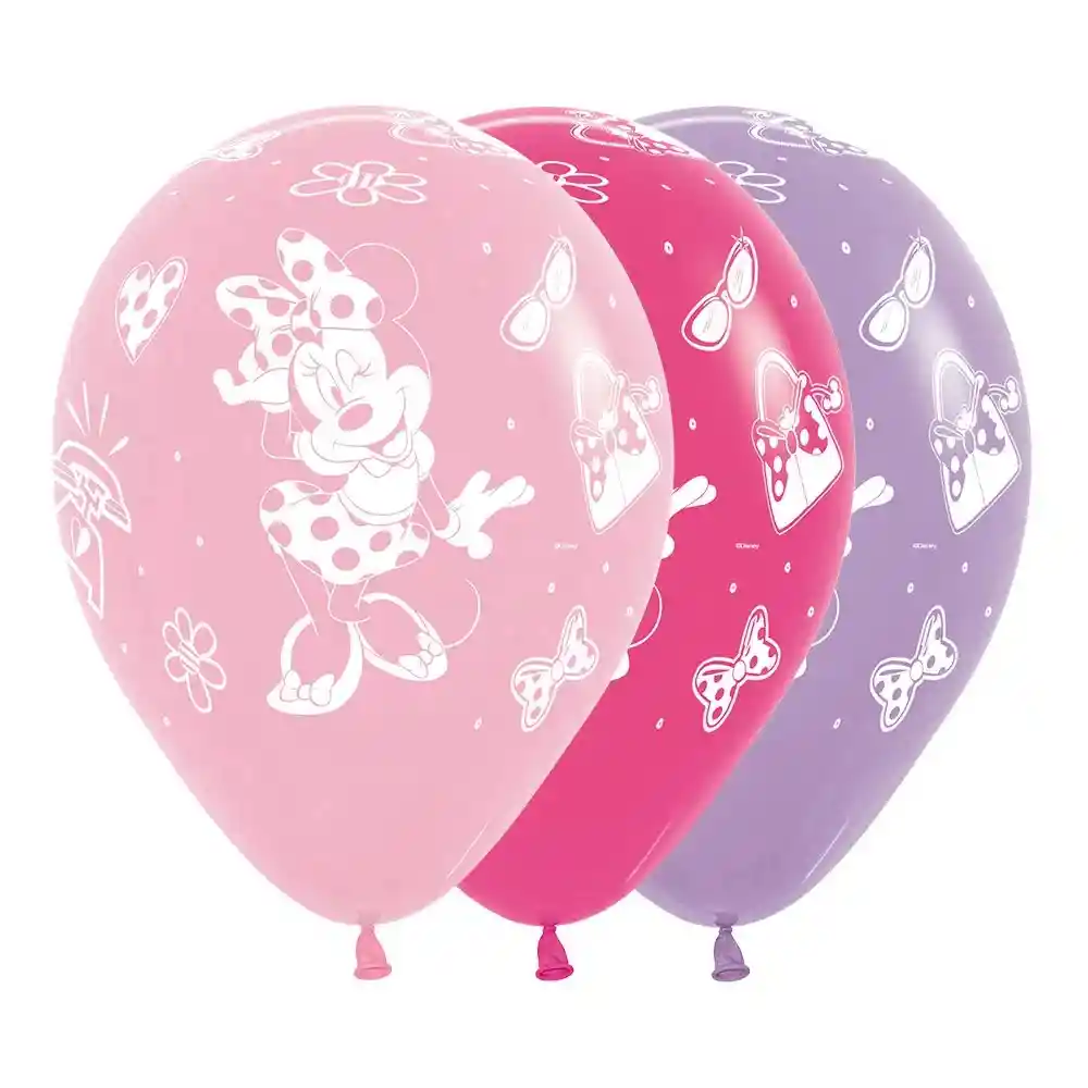 Globos R12 Fashion Minnie Surtido X 10 Unidades Sempertex