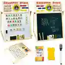 Tablero Acrílico Magnetico Tiza Doble Cara Abaco Didáctico