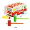 Bus De Madera Para Arrastrar Y Martillar , Juguetes Educativo Para Niños