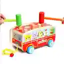 Bus De Madera Para Arrastrar Y Martillar , Juguetes Educativo Para Niños