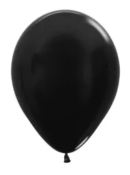 Globos Bombas Fiesta R-12 Metal Negro Látex X50unds Sempertex