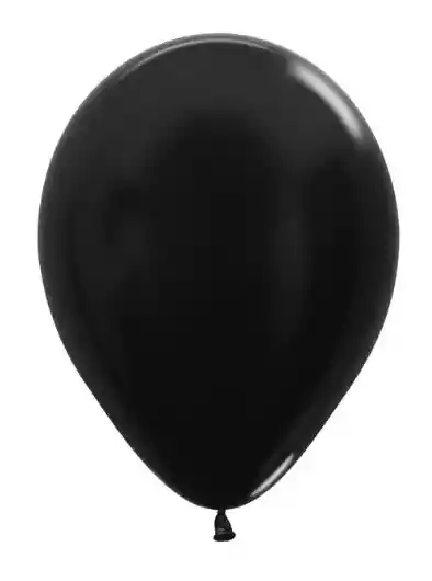 Globos Bombas Fiesta R-12 Metal Negro Látex X50unds Sempertex