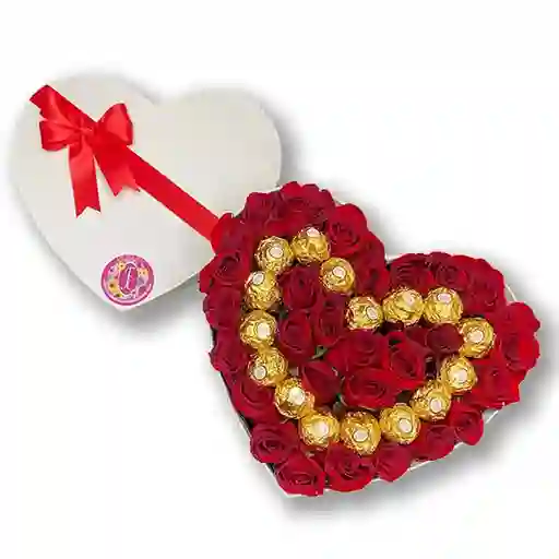 Caja Corazón + Ferrero Rocher