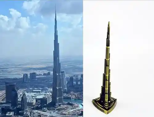 Monumentos Del Mundo Dubai Burj Khalifa Decoración 18cm