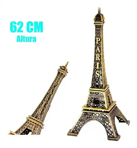 Torre Eiffel 62cm París Replica Decorativa Estatuilla Adorno