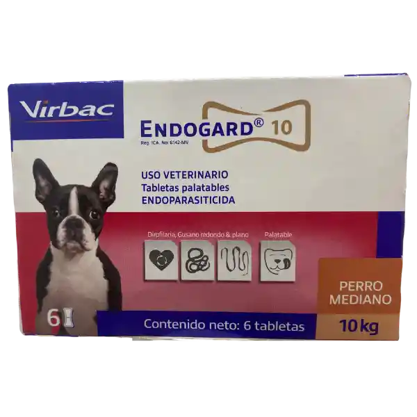Endogard 10 6 Tabletas Antiparasitario