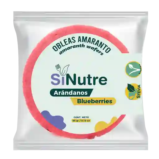 Obleas De Amaranto Arándano - Sinutre 60g