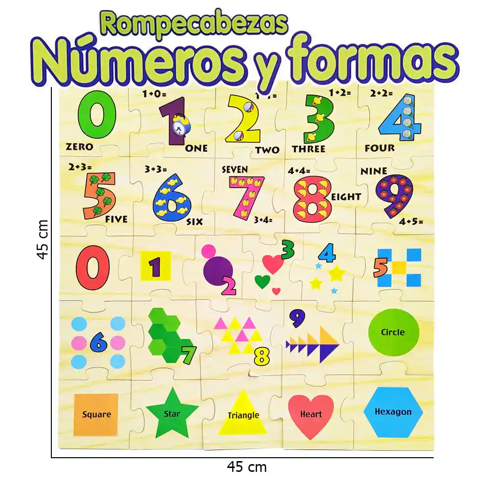 Rompecabezas Numeros Y Formas Juguetes Didacticos Jugueteria Infantil