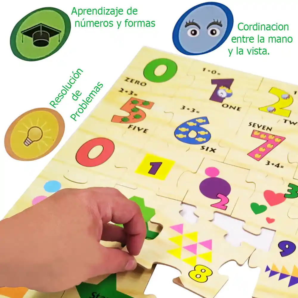 Rompecabezas Numeros Y Formas Juguetes Didacticos Jugueteria Infantil