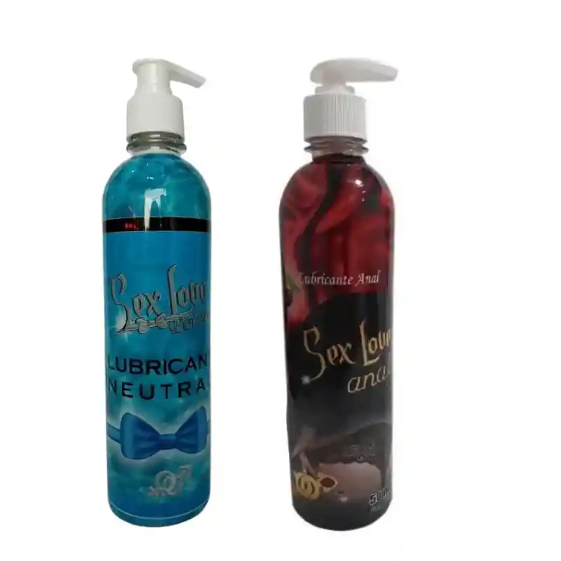 Kit Lubricante Neutro A Base De Agua + Lubricante Anal Dilatador Anestesico Sex Love *500 Ml