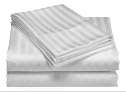 Juego Sabanas Cama Queen Unicolor Blanco De Lujo De 1.60 X 1.90 Cm