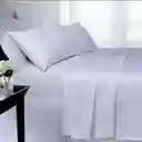 Juego Sabanas Cama Doble Blanco Mas 2 Almohadas Siliconadas