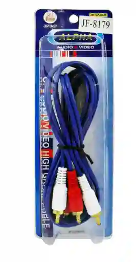 Cordon Cable 2x2 Azul X 1.5mt Audio Video