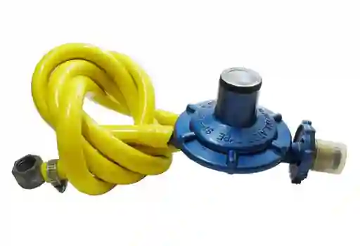 Regulador Gas Con Manguera Acoplado X 1mt
