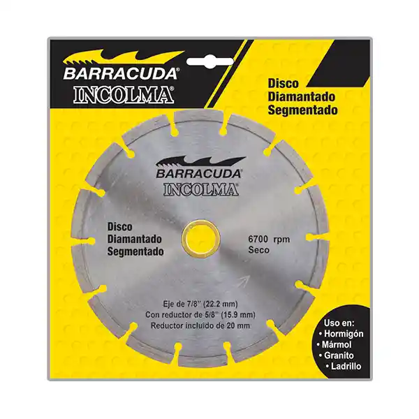 Disco Diamantado Segmentado 4.5'' Barracuda Incolma