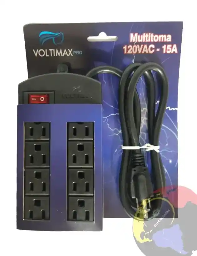 Regulador Multitoma Voltimax 8 Salidas 10a 125v 3 Metros