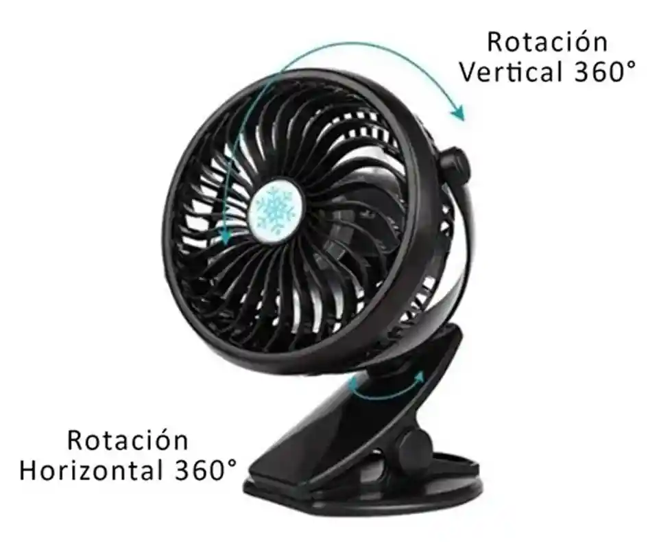 Mini Ventilador Abanico De Pinza Recargable Usb Portatil