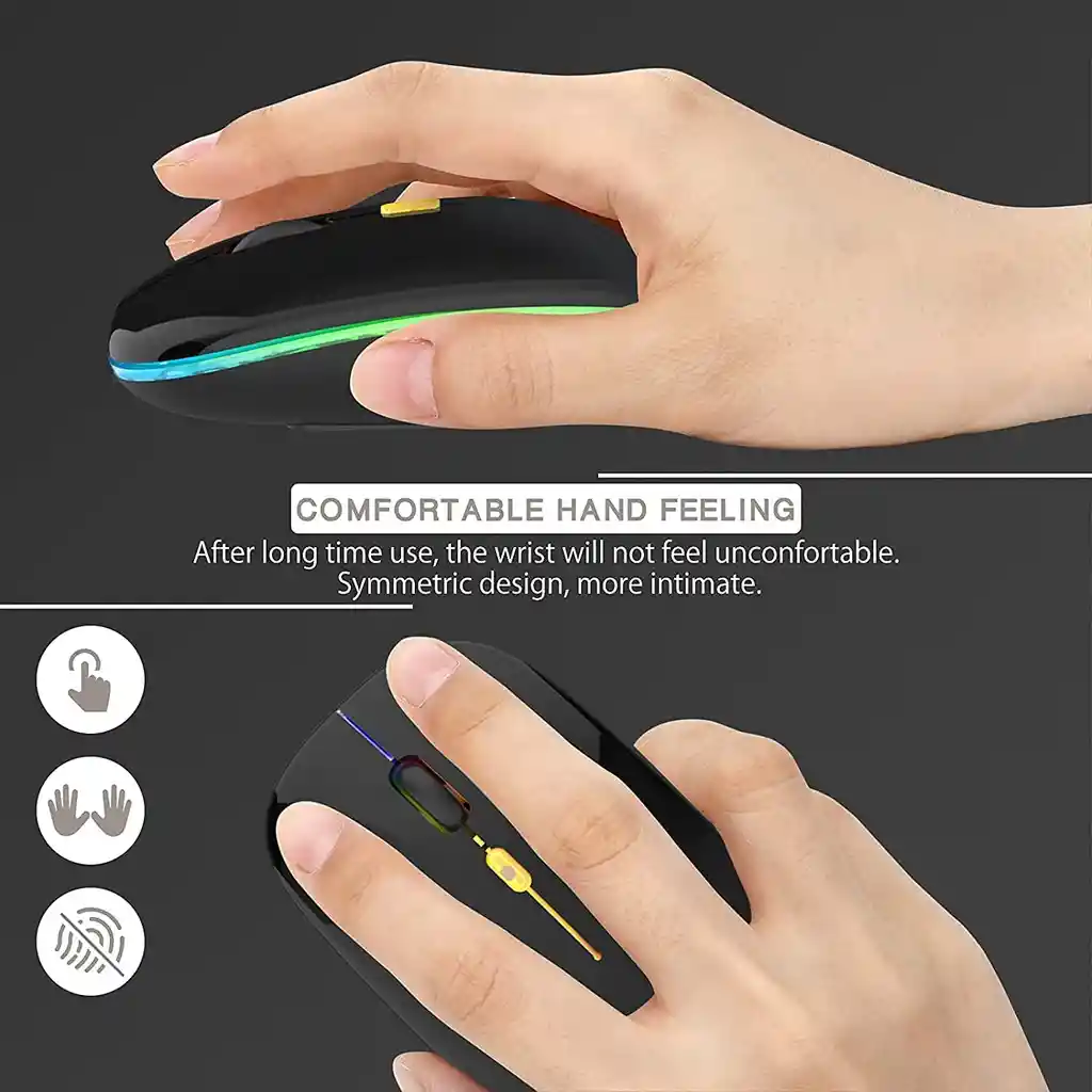 Mouse Inalámbrico Bluetooth Silencioso Recargable Multi