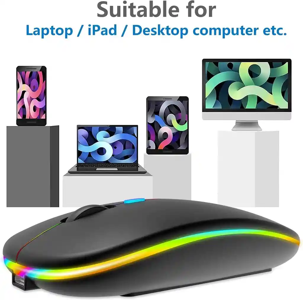 Mouse Inalámbrico Bluetooth Silencioso Recargable Multi