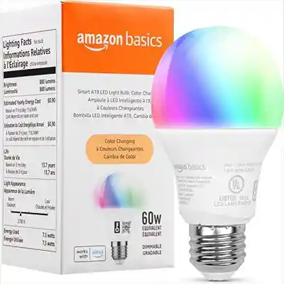 Amazon Basics Bombilla Led Inteligente A19