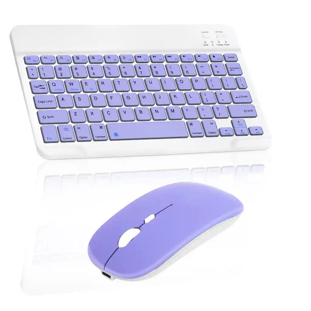 Combo Teclado Y Mouse Bluetooth Colores