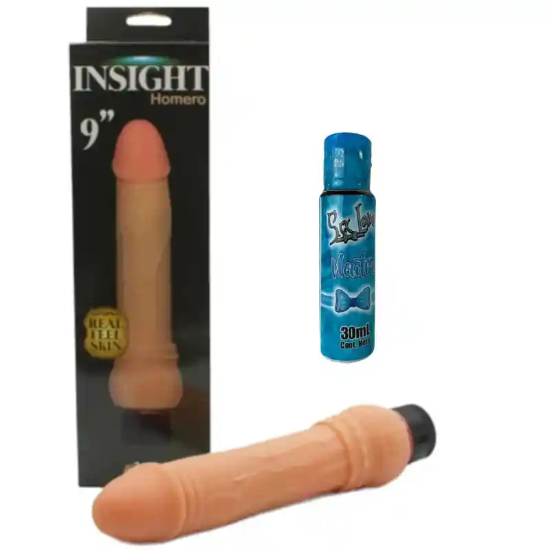 Vibrador Consolador Ultra Realista Homero + Lubricante Neutro 30ml