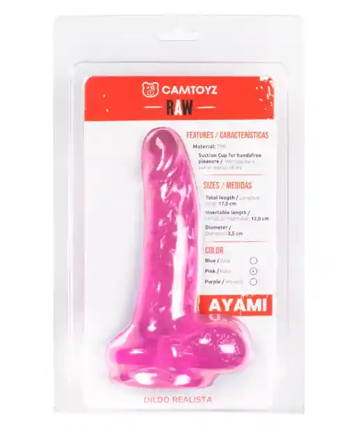 Dildo Realista Color Rosado Ayami