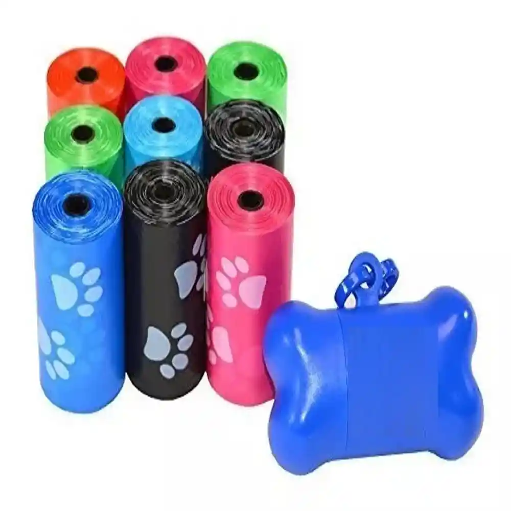 150 Bolsas Para Recoger Excremento De Mascota + Dispensador