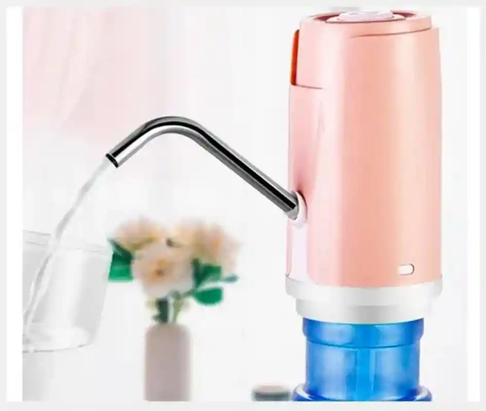 Dispensador Automático Recargable De Agua De Botellón Rosa