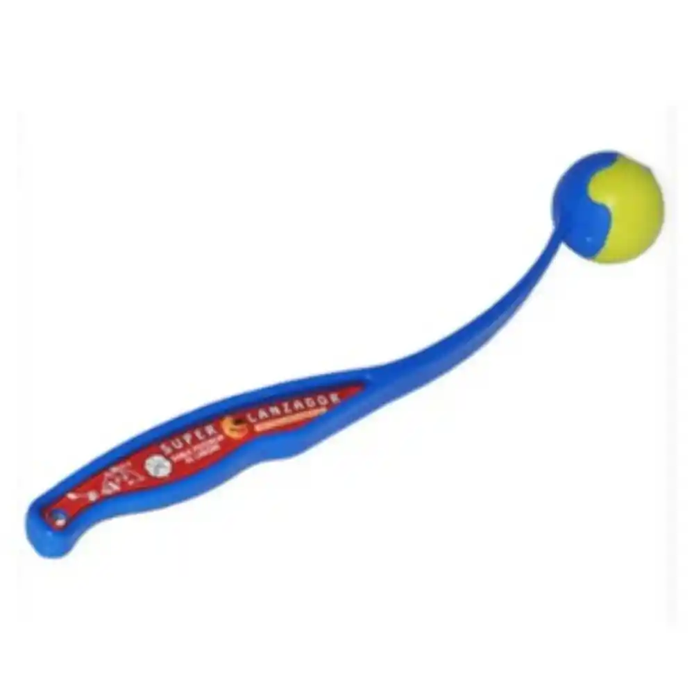 Pelota Para Perro Con Lanzador Doble Potencia