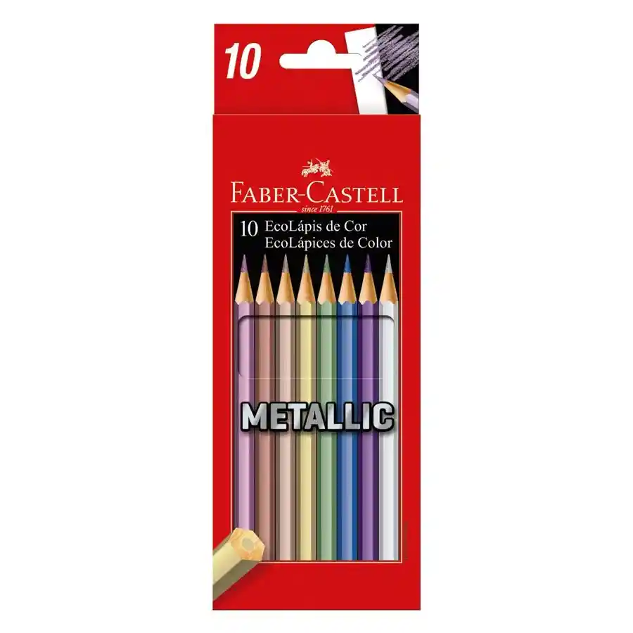 Colores Faber-castell Matallic X 10 Unidades