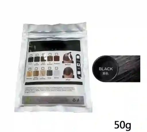 bolsa fibras capilares Toppík 50g castano oscuro negro