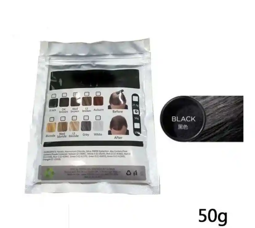 bolsa fibras capilares Toppík 50g castano oscuro negro