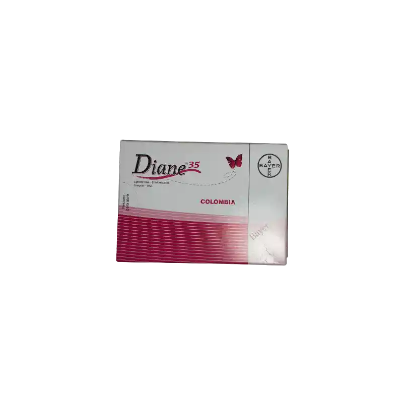 Diane 35 | Ciproterona + Etinilestradiol | 2 Mg + 0.035mg | Grageas | Caja X 21 | Bayer