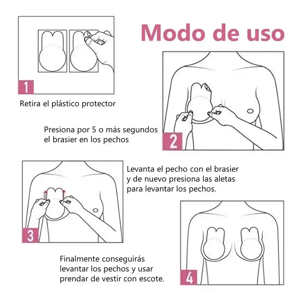 Brasier Levantador De Senos Rabbit Bra Reutilizable Levanta