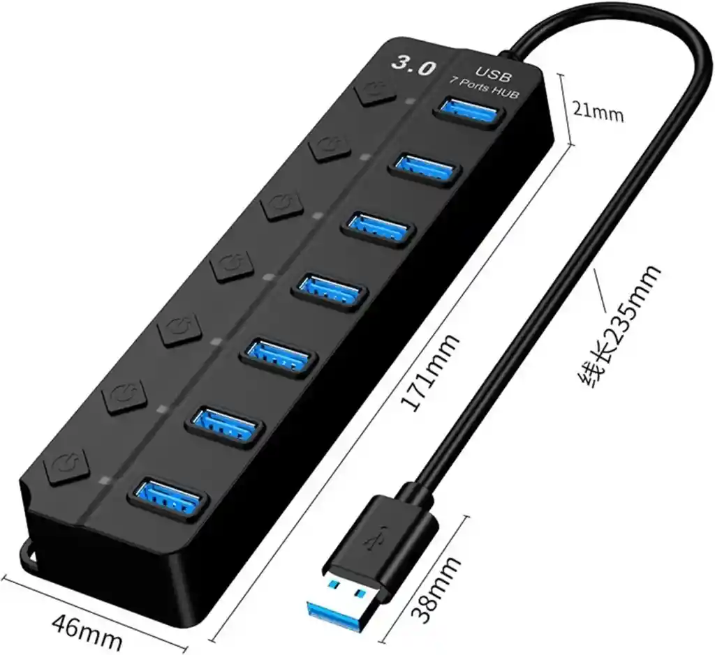 Hub Usb 3.0 De 7 Puertos