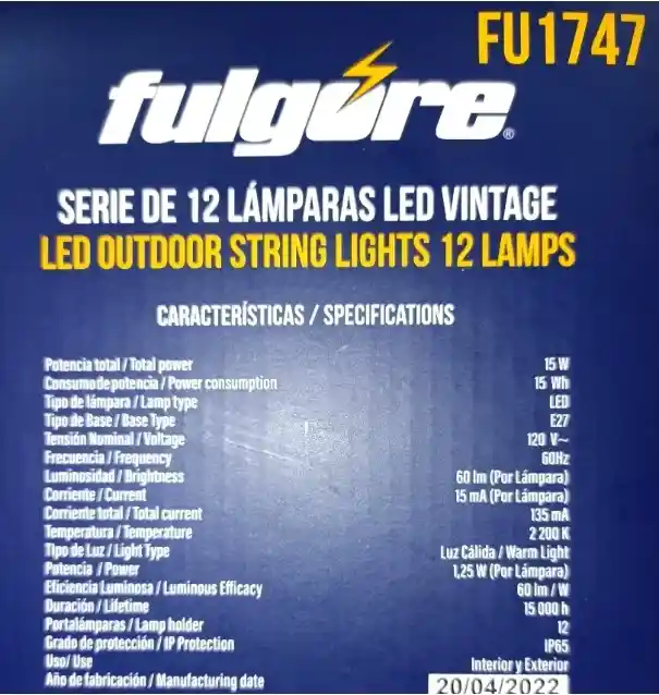 Lamparas Led Vintage Serie X 24 Bombillas