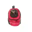 Maletín Cargador Ventanada Libre Tipo Morral Pequeño Color Rojo Para Mascotas