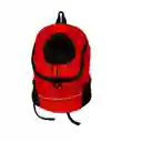 Maletín Cargador Ventanada Libre Tipo Morral Pequeño Color Rojo Para Mascotas