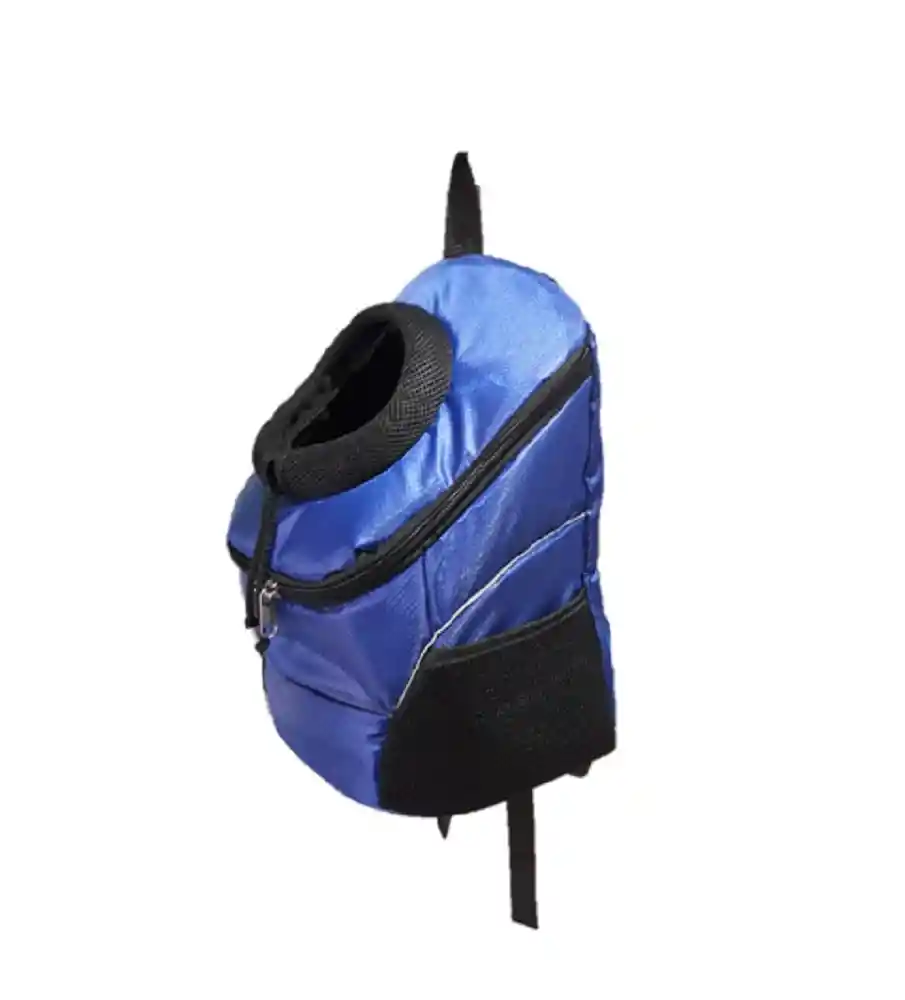 Maletín Cargador Ventanada Libre Tipo Morral Pequeño Color Azul Para Mascotas