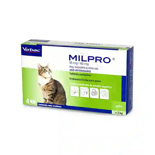 Milpro Gatos 2-8kg * 1 Tableta