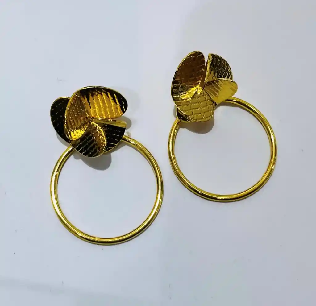 Aretes Aros Helice Oro